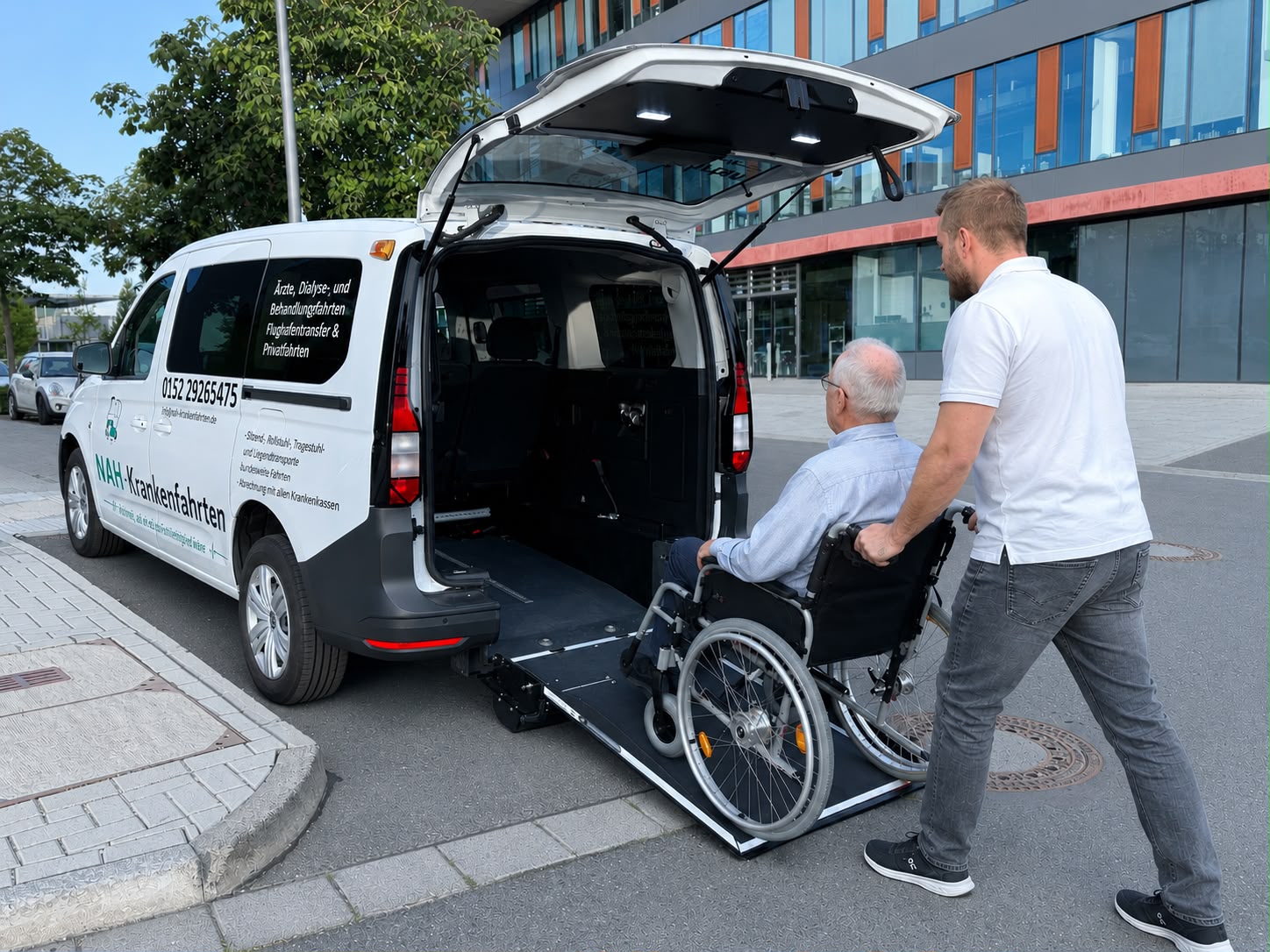 Krankenfahrt mit Rollstuhl